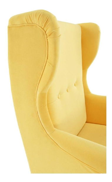 Křeslo ušák Repetidas (žlutá + wenge)