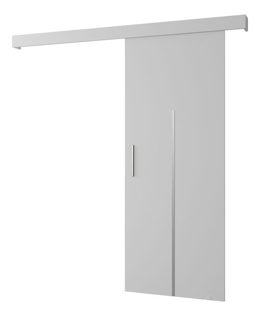 Posuvné dveře 90 cm Sharlene X (bílá matná + bílá matná + stříbrná)