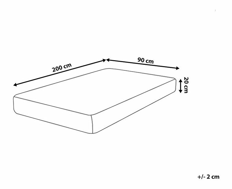 Pěnová matrace 90x200 cm ALERIA