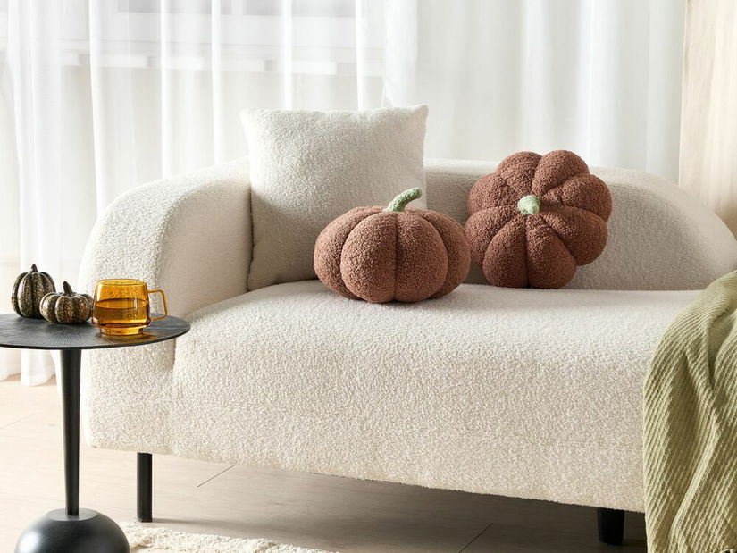 Sada 2 ozdobných polštářů ⌀ 35 cm Munchi (hnědá)