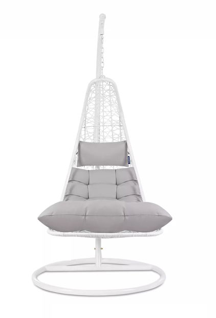 Závěsné křeslo Cleopatra (bílá + světle šedá)