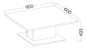 Konferenční stolek Denny (bílá)