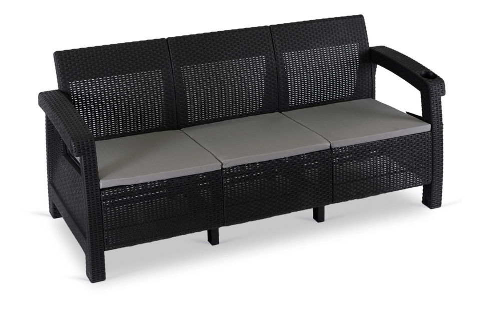 Zahradní pohovka Favorece (černá)