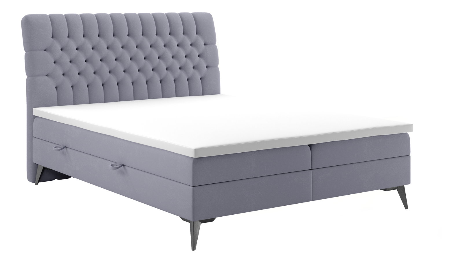 Boxspring postel 180 cm Molera (fialová) (s úložným prostorem)