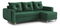  Rohová sedací souprava Eugenie (P) (tmavě zelená)