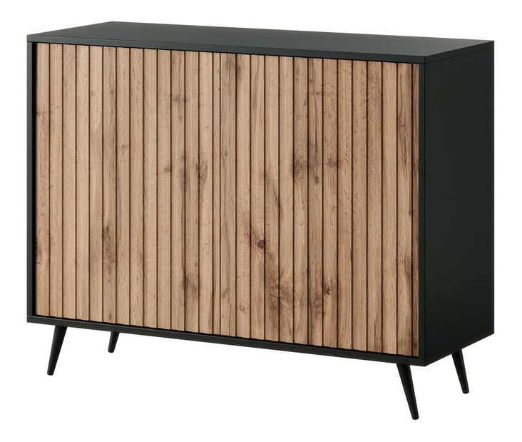 Skříňka Biel B1 (černá + dub wotan)