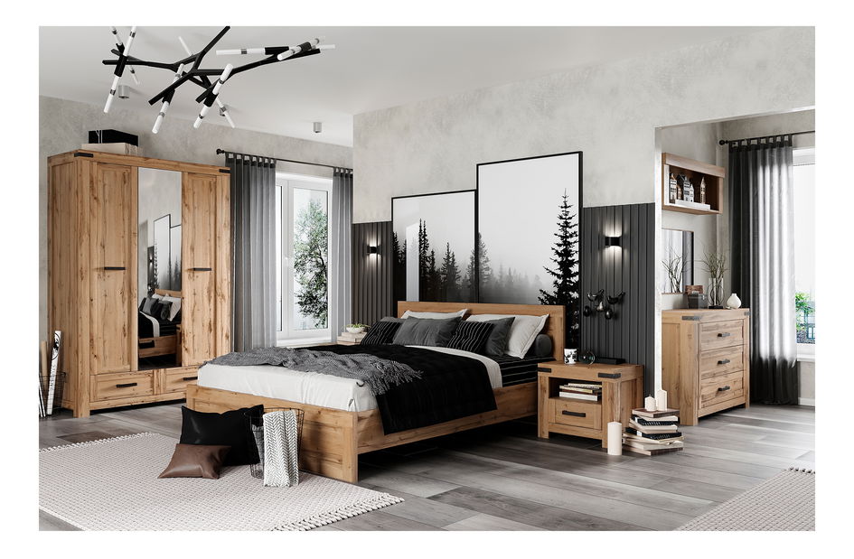 Šatní skříň Mateo 3d2s (dub wotan)