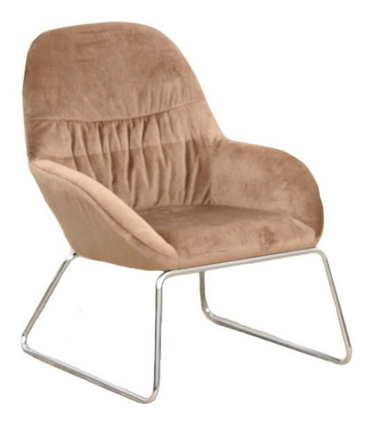 Relaxační křeslo Marigold (hnědá + chrom)