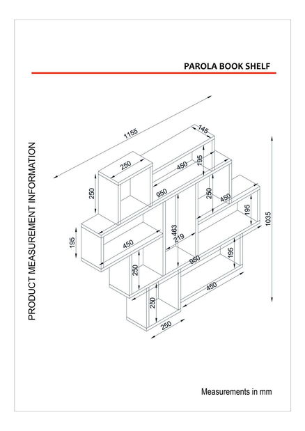 Polička Pascal (bílá)