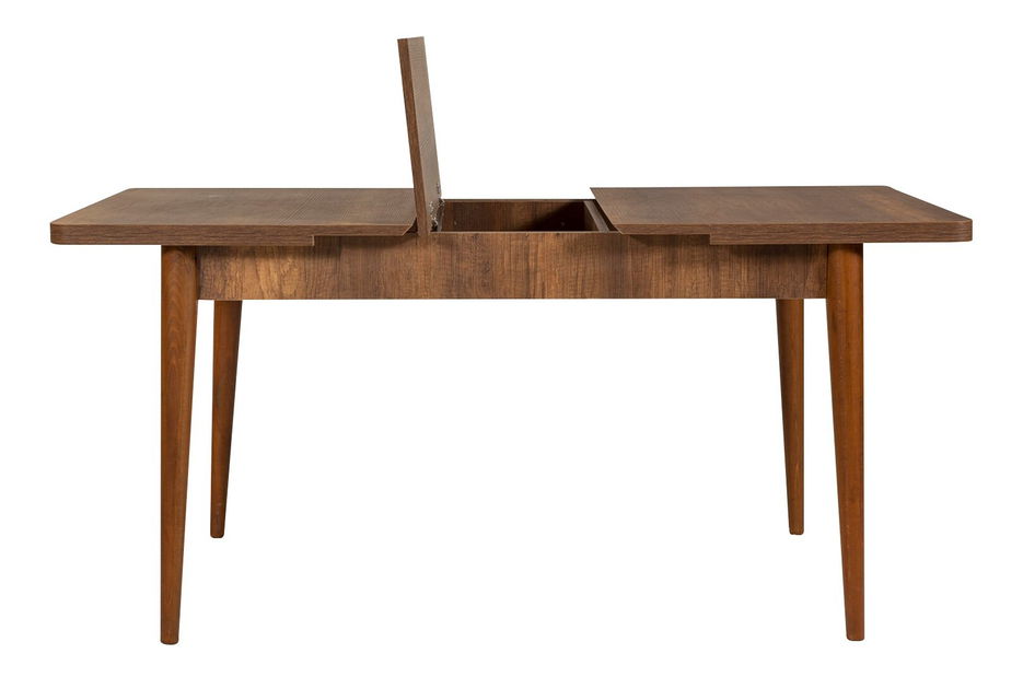 Jídelní set Vlasta 1 (ořech + tmavě modrá) (pro 4 osoby)