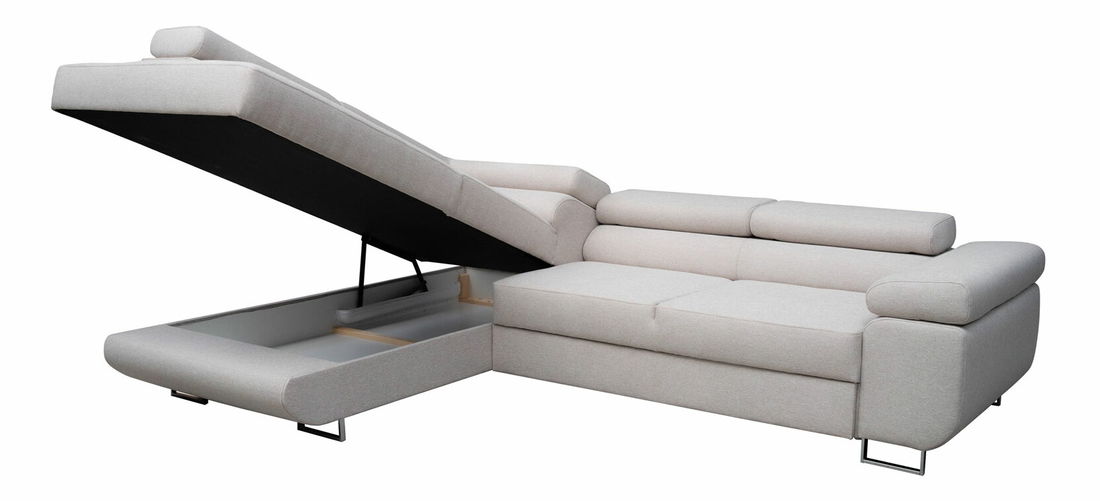 Rohová sedačka Moshe (světle šedá) (L)