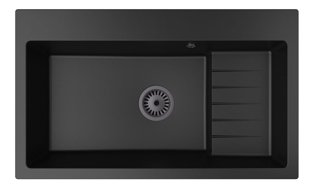 Kuchyňský dřez Akream (černá) (se 2 otvory pro baterii)