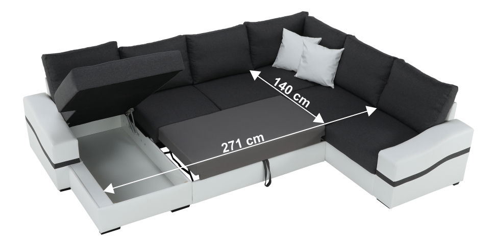 Rohová sedací souprava U Orleton L+2R+A+2 (L)