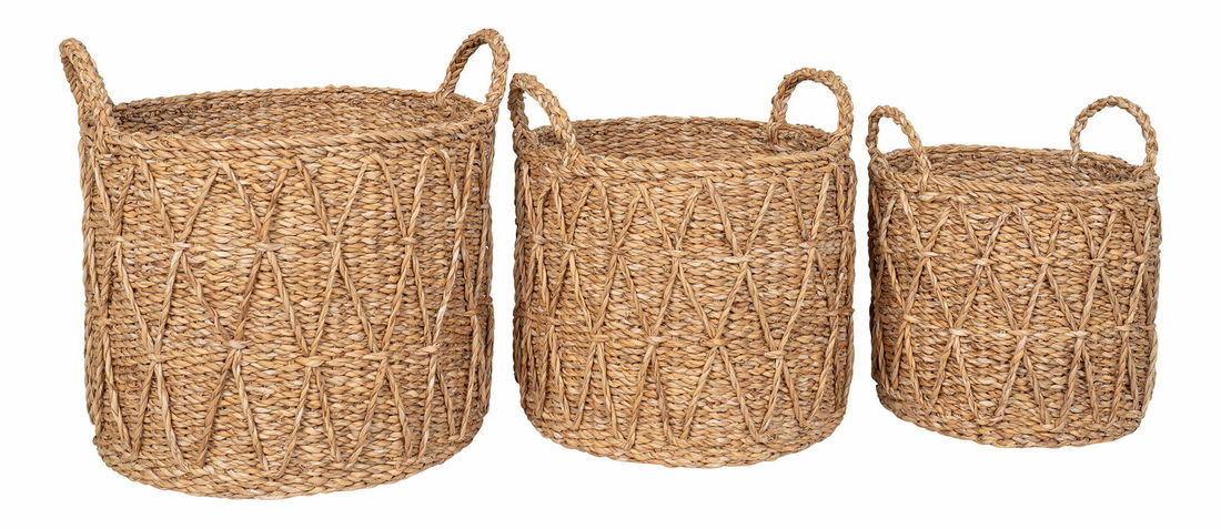 Set 3 ks košíků Karelia (přírodní)