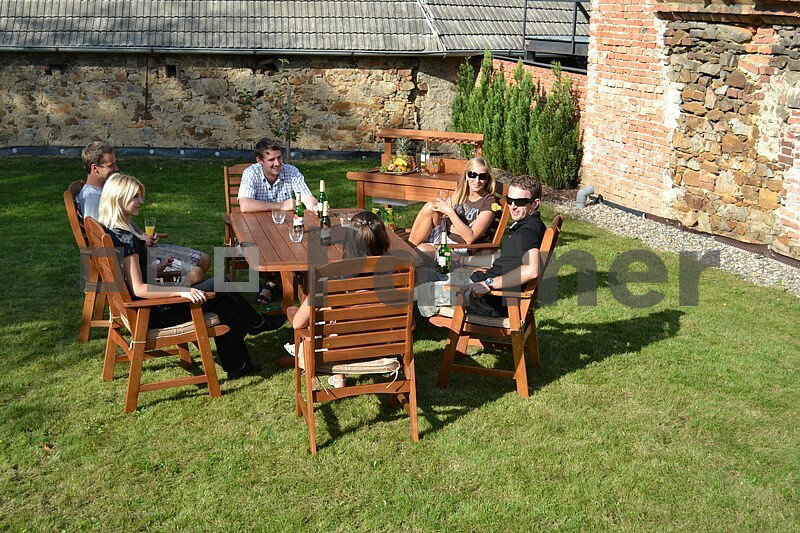 Záhradní nábytek Zaragoza 1+6 (Eukalyptus)