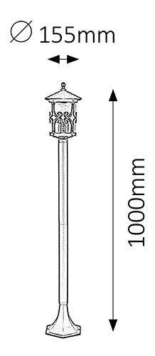 Venkovní svítidlo Palma 8540 (černá)