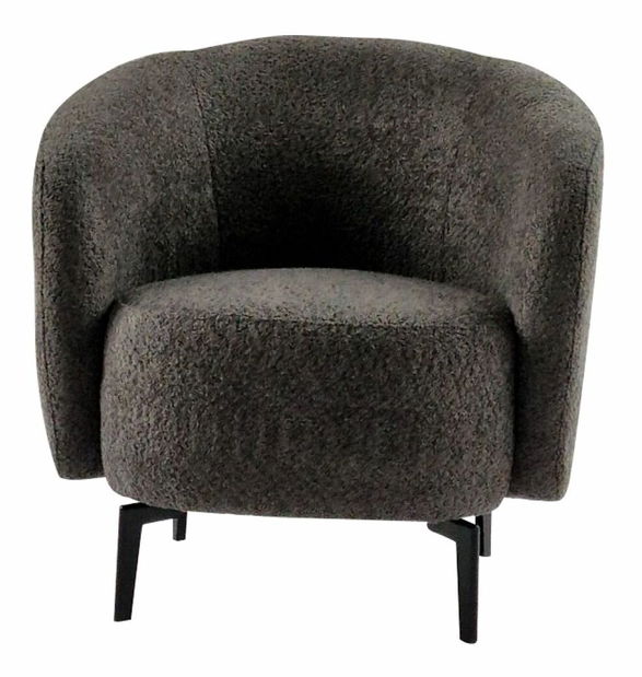 Relaxační křeslo PRESS (šedohnědá + černá)