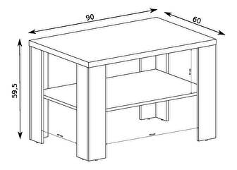Konferenční stolek Titanus 23 (dub lefkas)