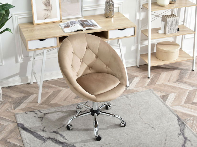 Křeslo Lush 4 (béžová + chromová)