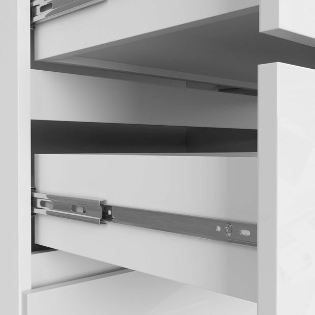 Komoda Keanu V (bílá + lesk bílý)