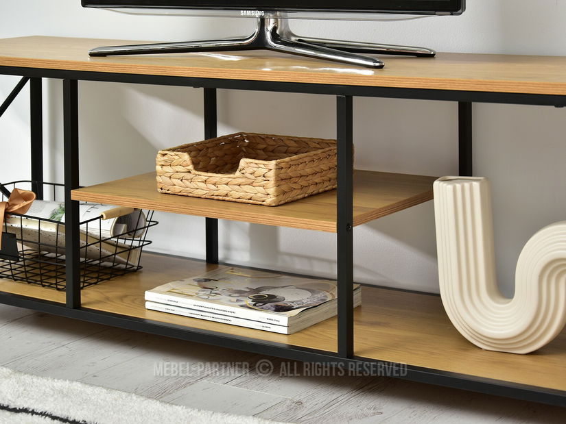 TV stolek/skříňka Jukky Stol Rtv (dub + černá)