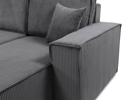 Rohová sedačka U Kasuna U (tmavě zelená + černá) (s úl. prostorem)