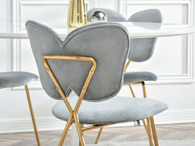 Židle Wrangler (šedá + zlatá)