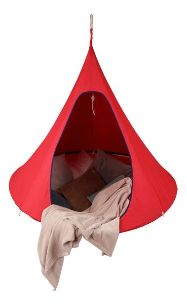 Závěsné houpací křeslo Klarina (červená) (střední)