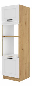 Potravinová kuchyňská skříňka Lucid 60 DPM 210 2F (dub artisan + bílá)