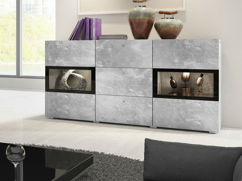 Vitrína Berle Typ 26 (světlý beton)