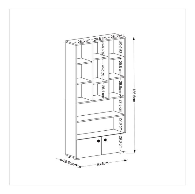 Regál Vabudu (dub safírový)