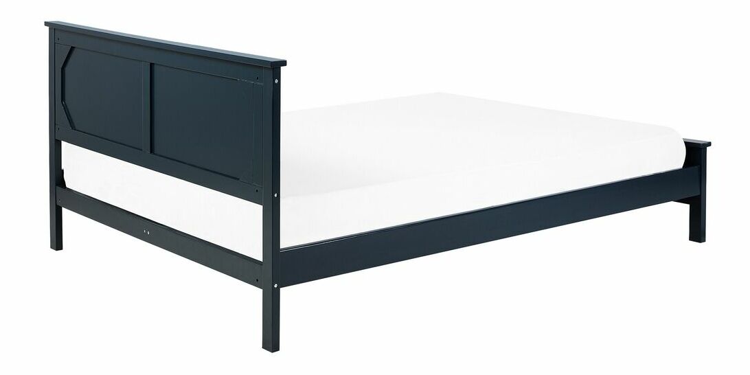 Manželská postel 180 cm OLIVE (s roštem) (modrá)