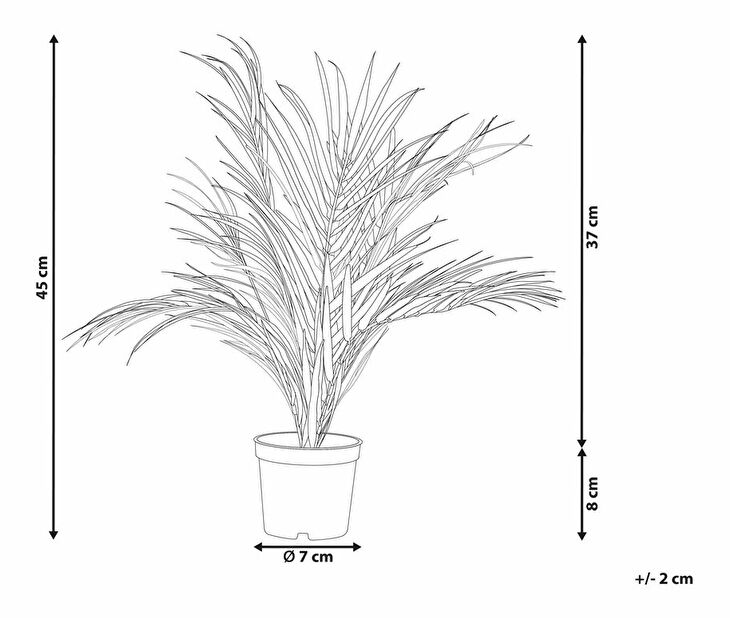 Umělá rostlina v květináči 45 cm Palma (zelená)