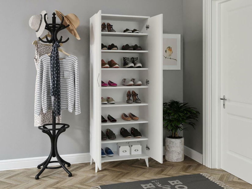 Botník (skříňka na boty) Bisaka 3 (bílá)