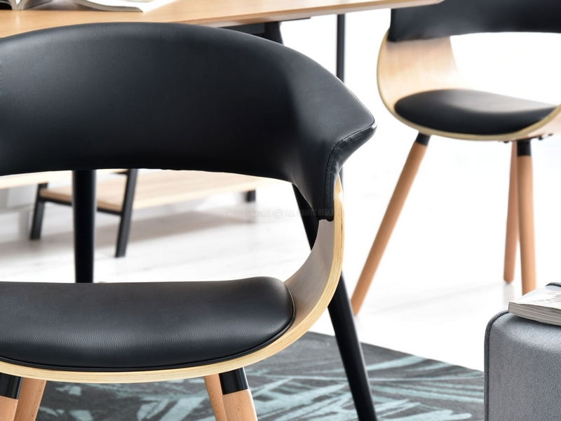 Židle Enzo K (dub černý + dub)