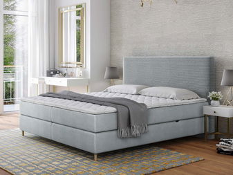 Manželská postel 180 cm Wezler (popelavá)