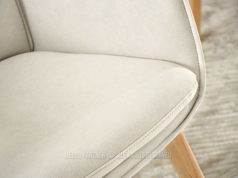 Jídelní židle Minimas (krémová + dub)