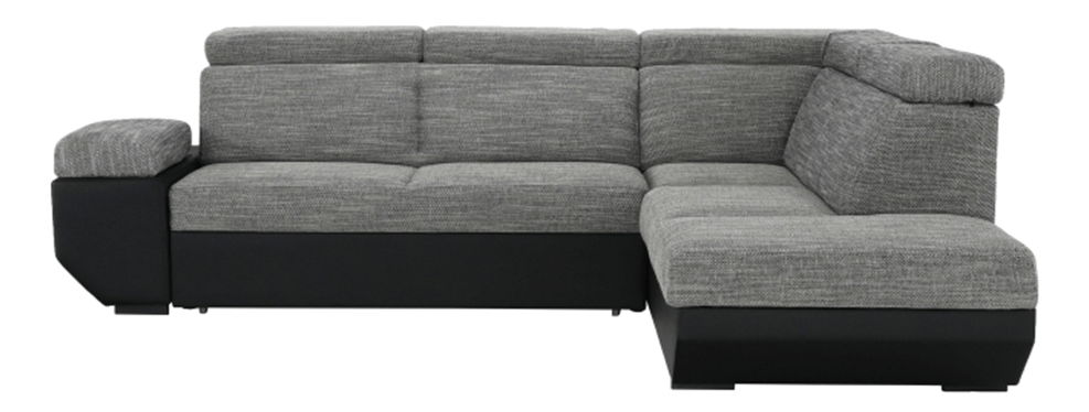 Rohová sedací souprava Akron černá + melír (P)