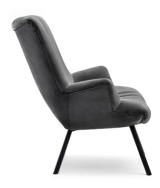 Relaxační křeslo Lanzaris (grafitová + černá)