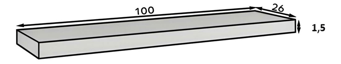 Polička Ameria 100 (dub sonoma)