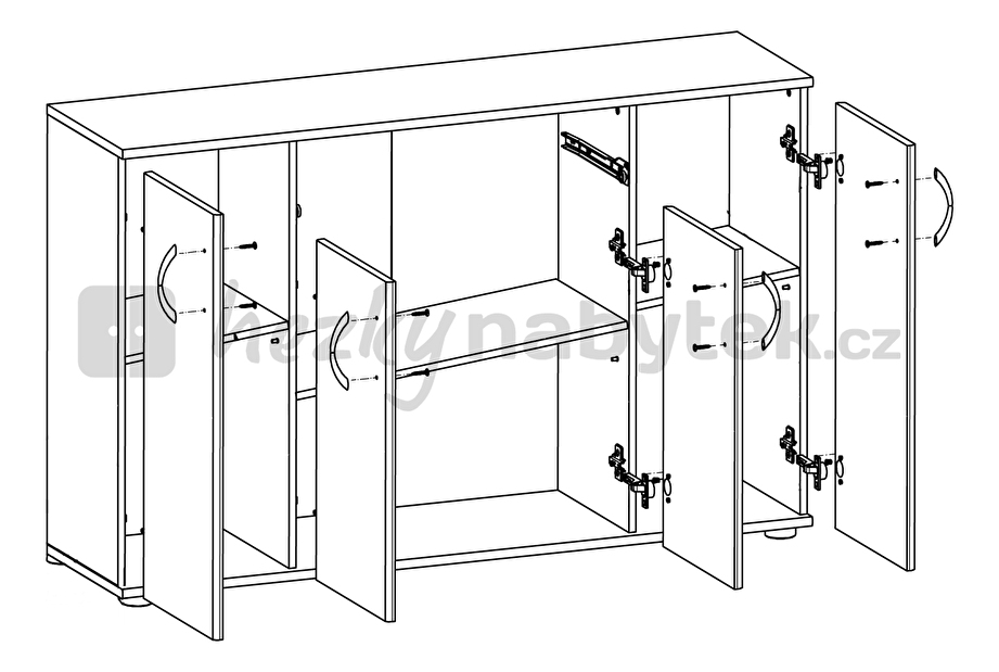 Komoda BRW Atriss KOM4D1S *výprodej