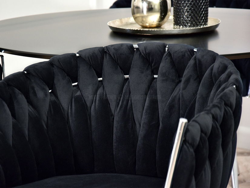 Jídelní židle Radio (černá + stříbrná)