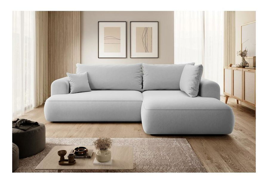 Rohová sedací souprava Olivo II (P) (šedá + černá)