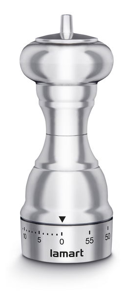 Kuchyňský budík ve tvaru mlýnku Lamart Fan (stříbrná)