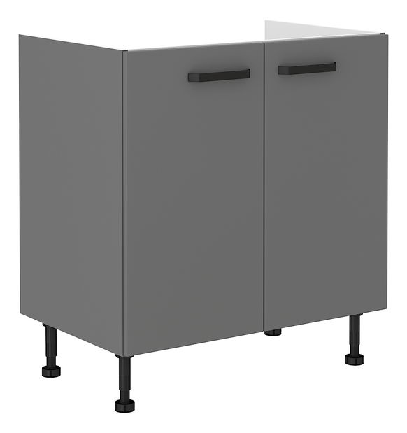 Dolní kuchyňská skříňka pod drez Nesia 80 ZL 2F BB (Antracit)