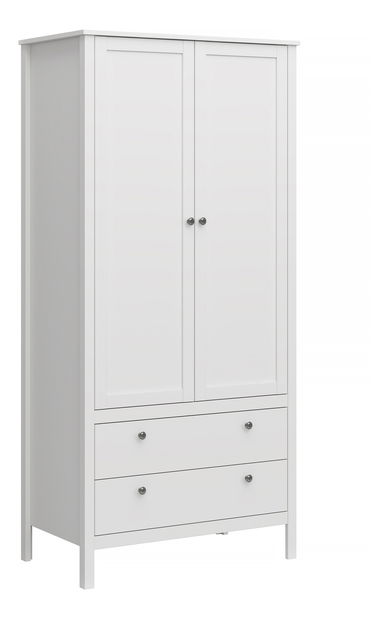 Šatní skříň Otis 2d2s (bílá)