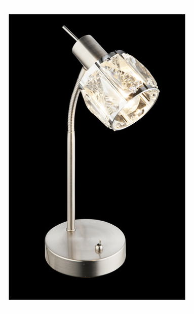 Stolní svítidlo Kris 54356-1T (nikl + průhledná)