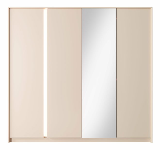 Šatní skříň Danton 220 (se zrcadlem) (béžová)