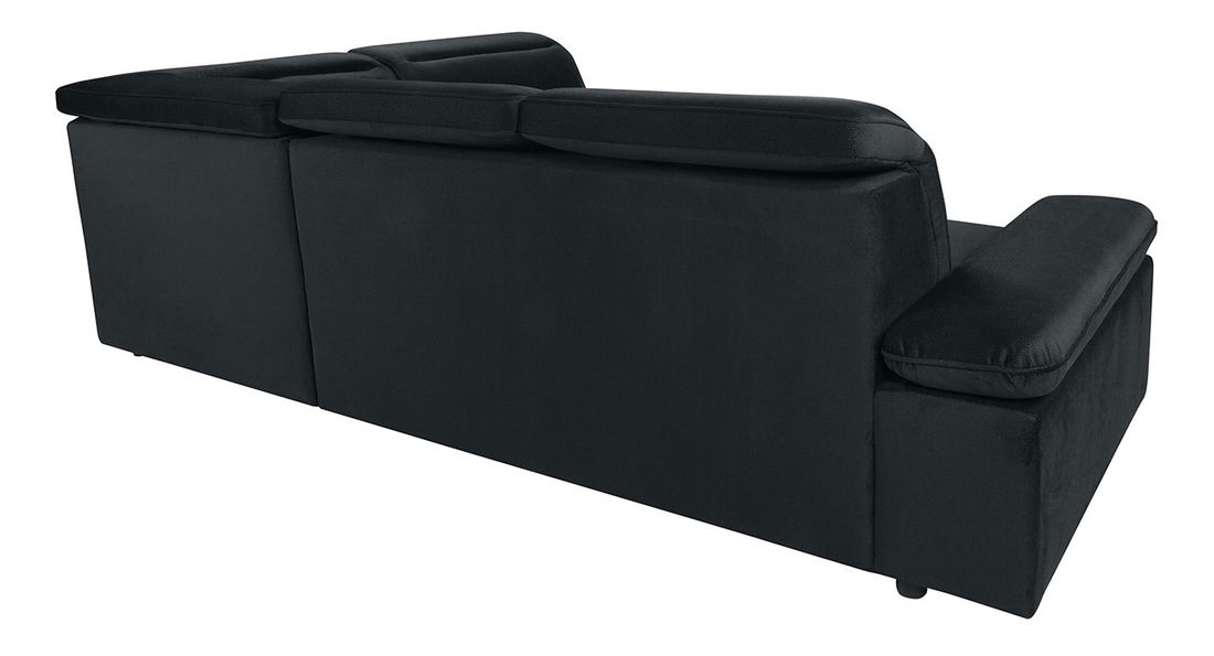 Rohová sedací souprava BRW Darby 2F.E.1,5BK (černá) (P)