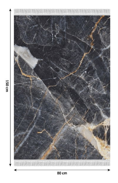 Koberec 80x150 Roven Typ 1 (černý mramor)